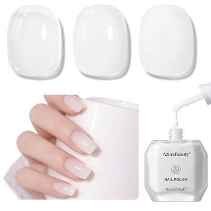 Vernis à Ongles Milky White AZUREBEAUTY 18ml vue avant