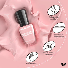 Vernis à ongles Morovan en teinte rose vif