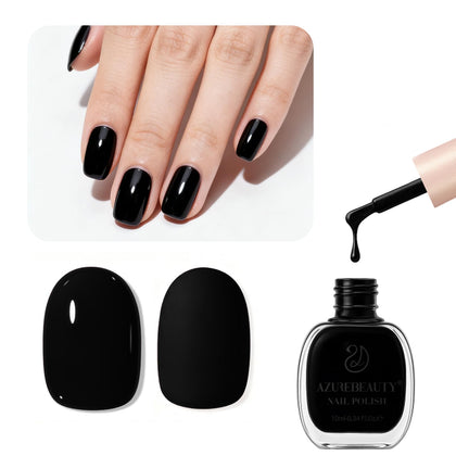 Vernis à ongles noir AZUREBEAUTY 10ml vue avant