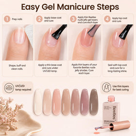 Vernis à ongles nude beetles avec finition brillante