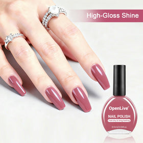 Vernis à ongles OpenLive 16,5ml rose foncé sur une table de manucure