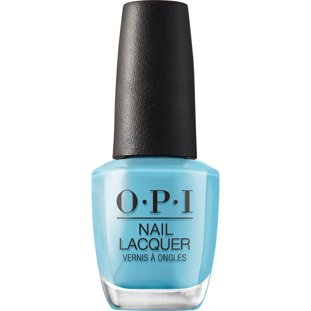 Vernis à ongles OPI Can’t Find My Czechbook couleur bleu éclatant, vue avant