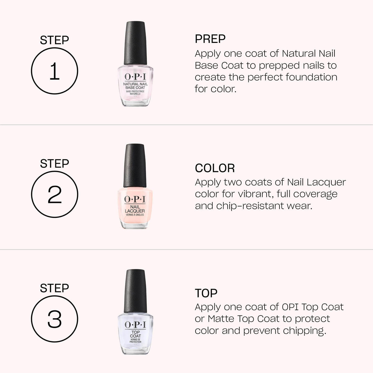 Vernis à ongles OPI If U Like Pinka Coladas posé sur une table