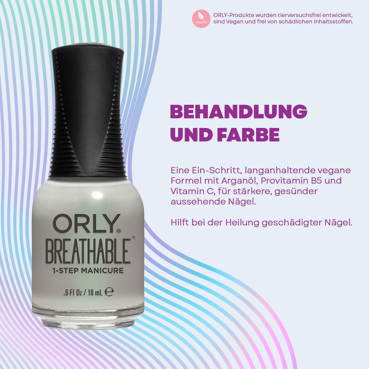 Vernis à ongles Orly Aloe Goodbye! sur ongles bien manucurés