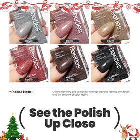Vernis à ongles pailleté beetles couleur marron