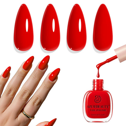 Vernis à ongles rouge AZUREBEAUTY 18ML vue de face