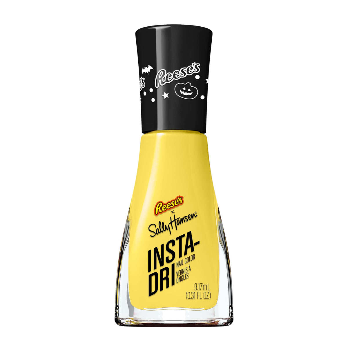 Vernis à ongles Sally Hansen Insta-Dri 738 Reese’s couleur jaune mat, vue de face