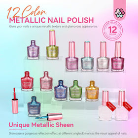 Vernis à ongles SAVILAND avec finition brillante sur des ongles