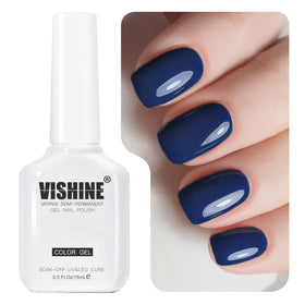 Vernis à ongles UV LED Vishine 15ml couleur royale bleue avant
