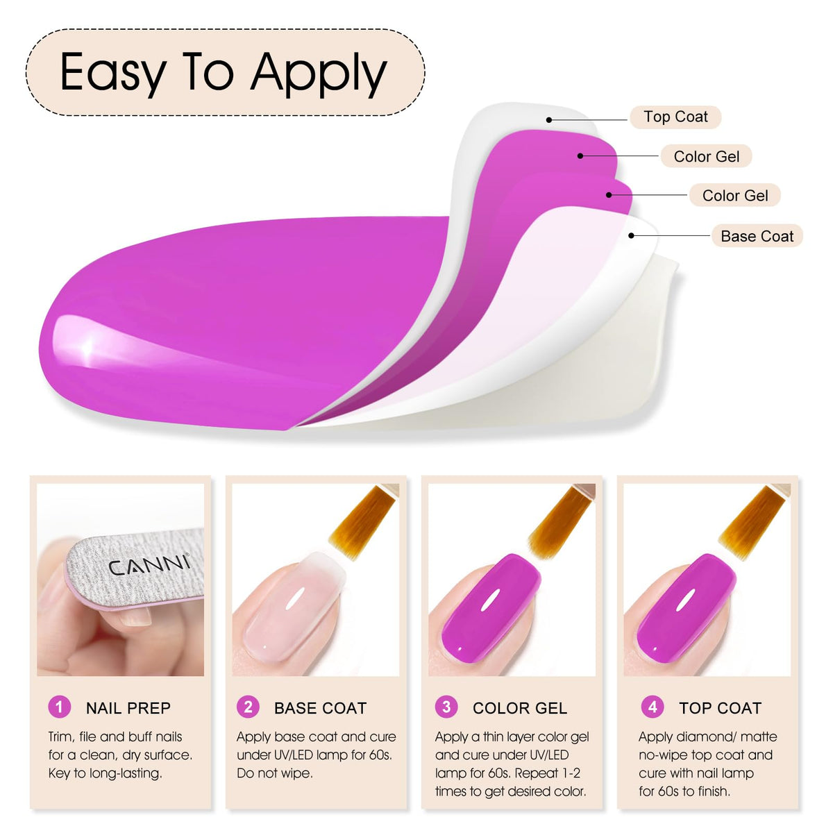 Vernis CANNI sur une table de manucure