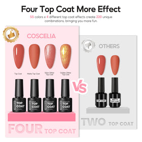 Vernis COSCELIA en présentation avec diverses couleurs