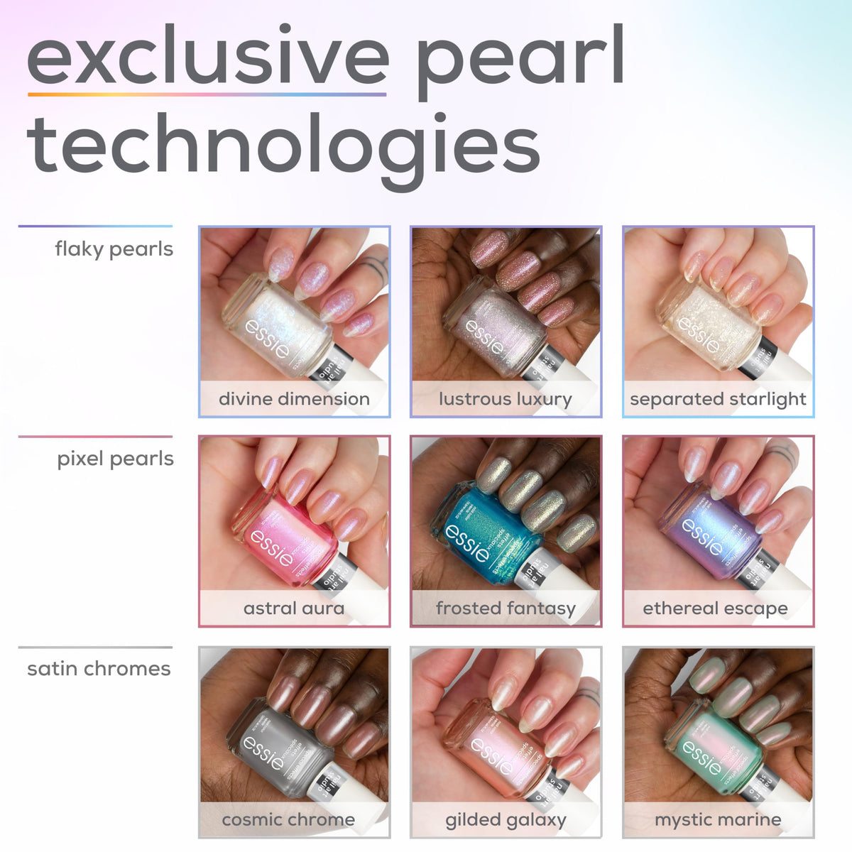 Vernis essie Évasion Éthérée dans une collection de vernis