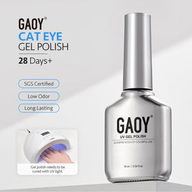 Vernis GAOY Cat Eye lors de l'utilisation avec lampe UV