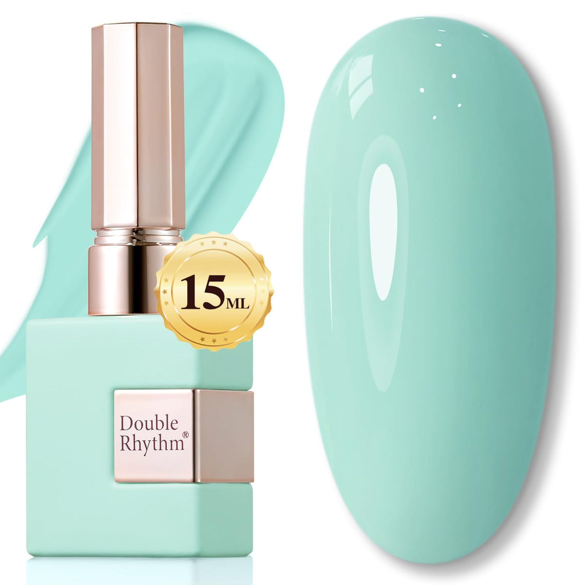 Vernis gel 15ml Double Rhythm bleu clair en flacon