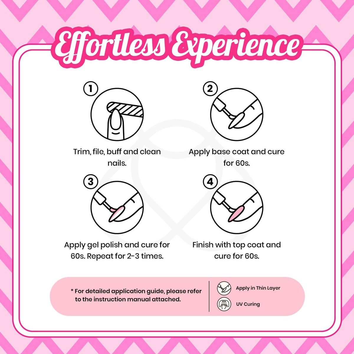 Vernis gel avec finition brillante après application