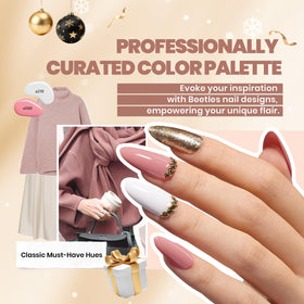 vernis gel beetles dans des tons nude et noir