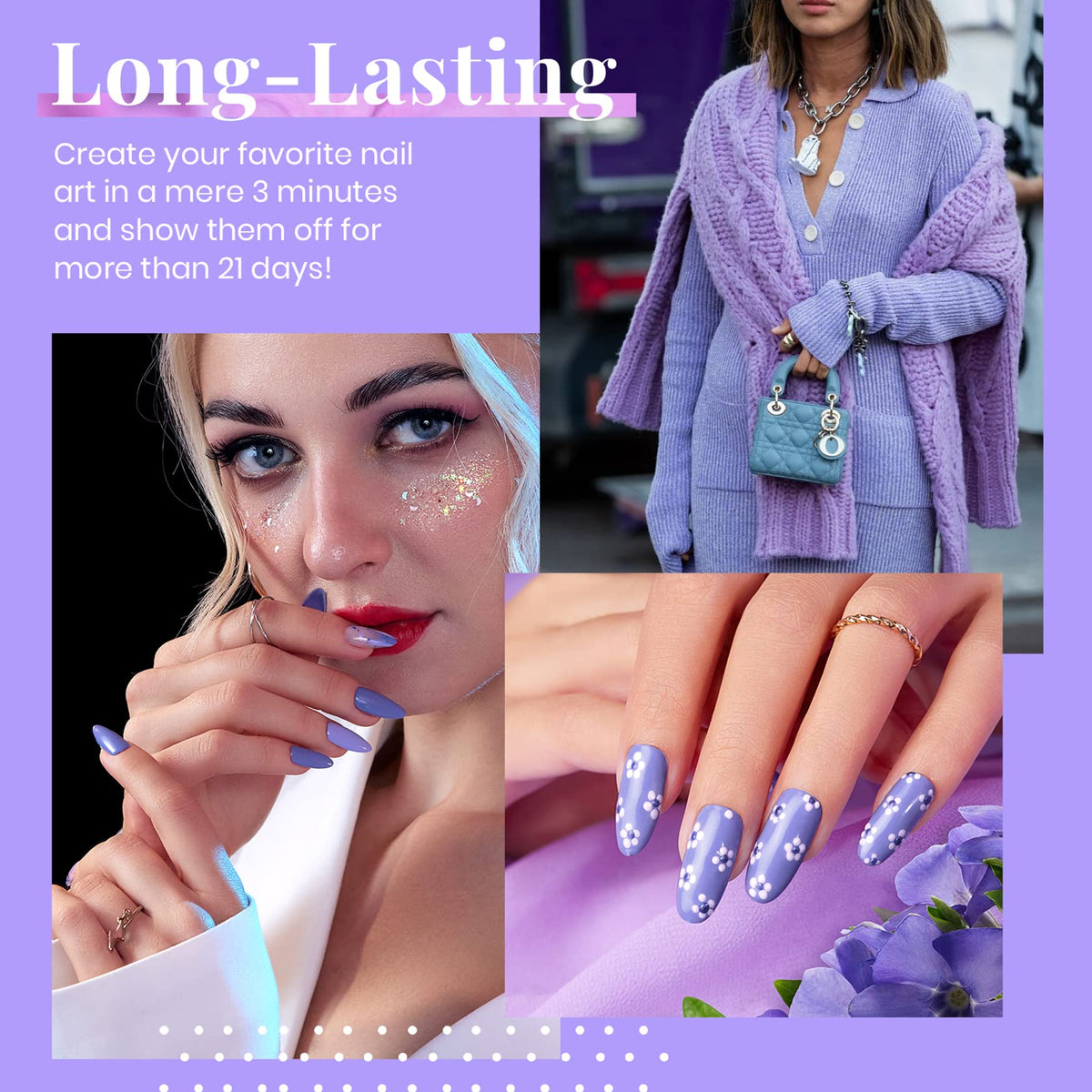 Vernis gel beetles violet pâle avec lampe UV