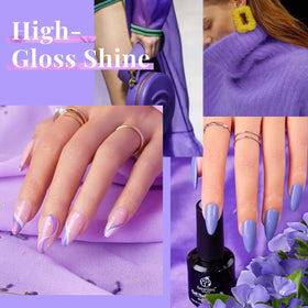Vernis gel beetles violet pâle avec texture visible