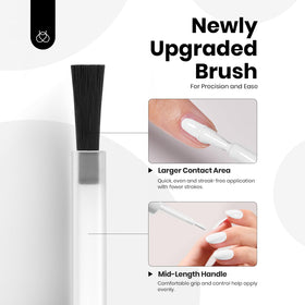 Vernis gel blanc beetles dans un ensemble de manucure