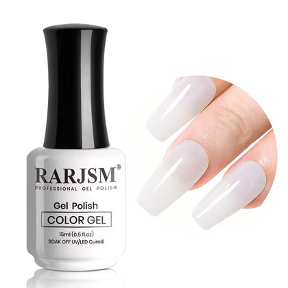 Vernis gel blanc RARJSM 15ml devant sur fond blanc