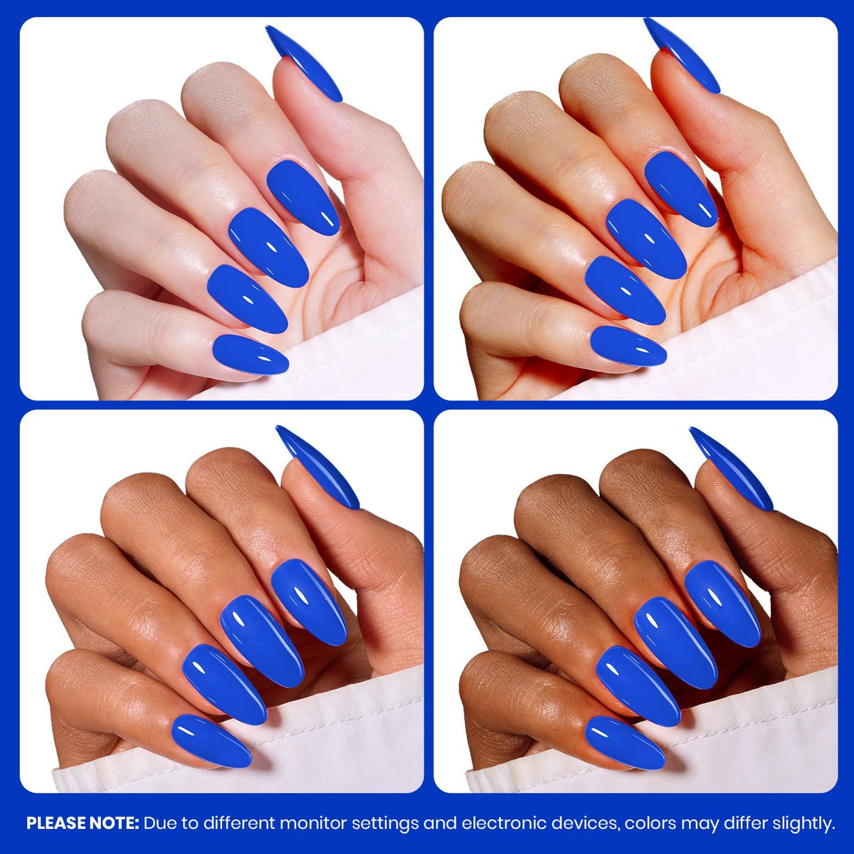 Vernis gel bleu beetles avec accessoires de manucure