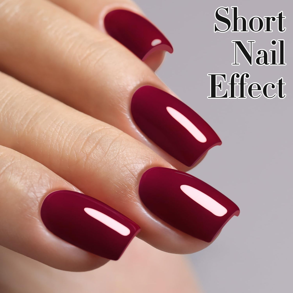 Vernis gel Bordeaux A1129 avec application sur des ongles