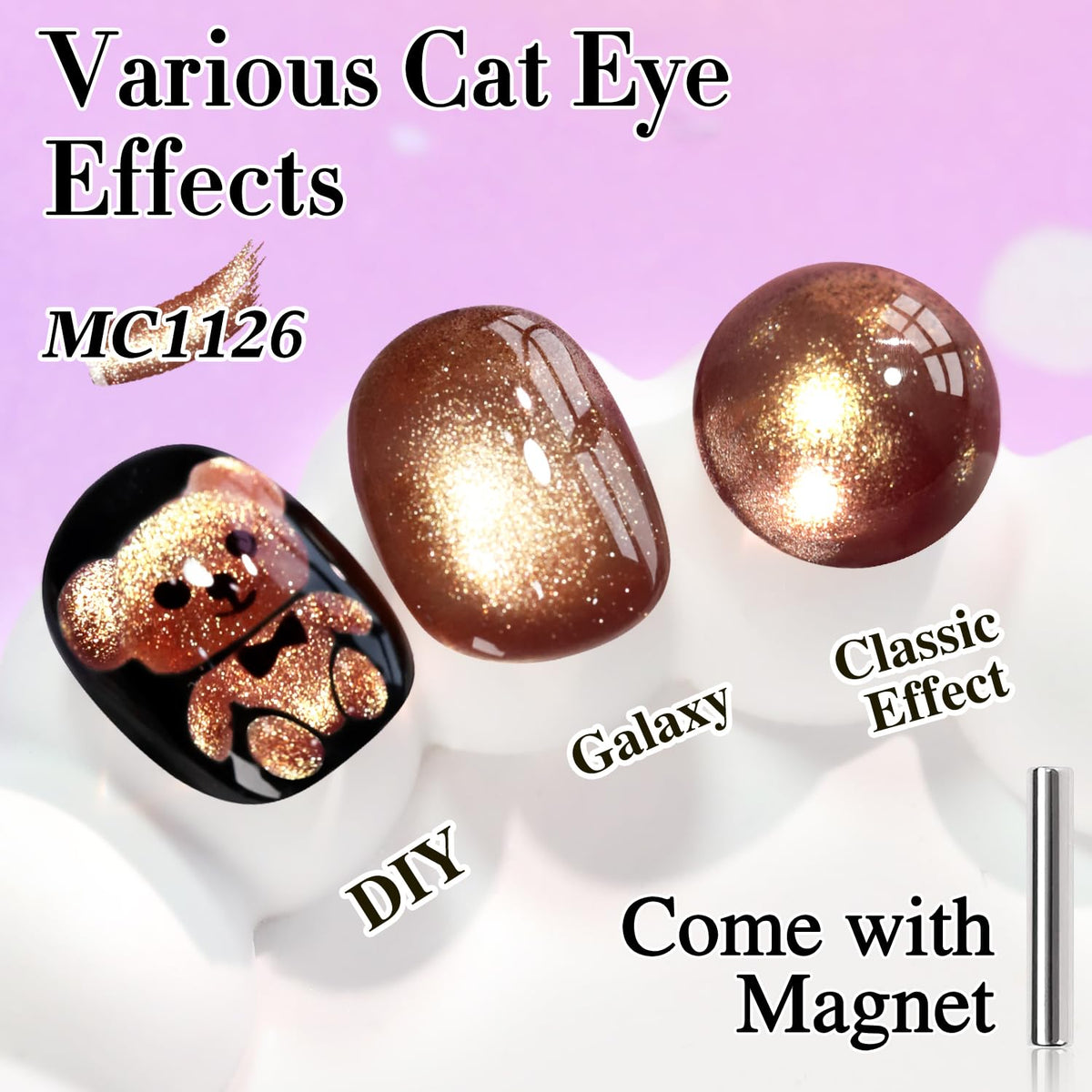 Vernis gel Cat Eye 15ML avec lampe UV