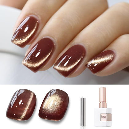 Vernis gel Cat Eye 15ML couleur café de Double Rhythm