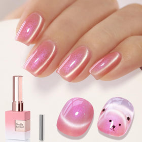 Vernis gel Cat Eye 15ml couleur holographique rose sirène