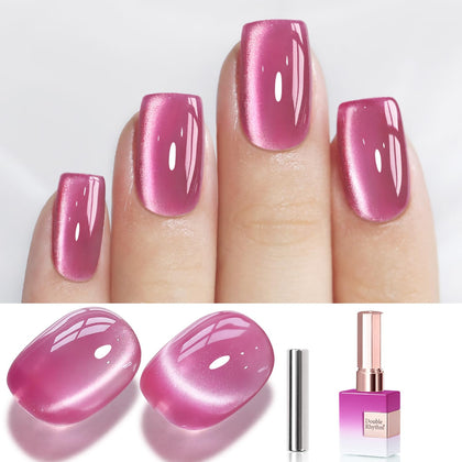 Vernis Gel Cat Eye 15ml Double Rhythm couleur violet rose