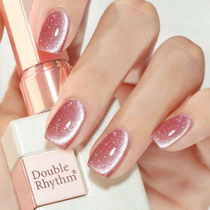 Vernis gel Cat Eye 15ML rose de Double Rhythm, vue avant