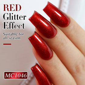 Vernis gel Cat Eye avant et après application