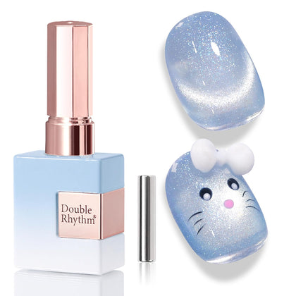 Vernis gel Cat Eye Double Rhythm 15ml couleur bleu sirène
