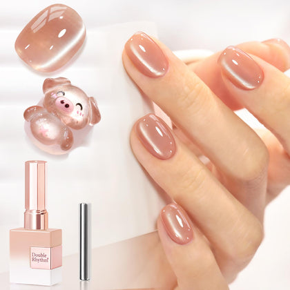 Vernis gel Cat Eye Double Rhythm 15ml couleur Coral Pink avant vue