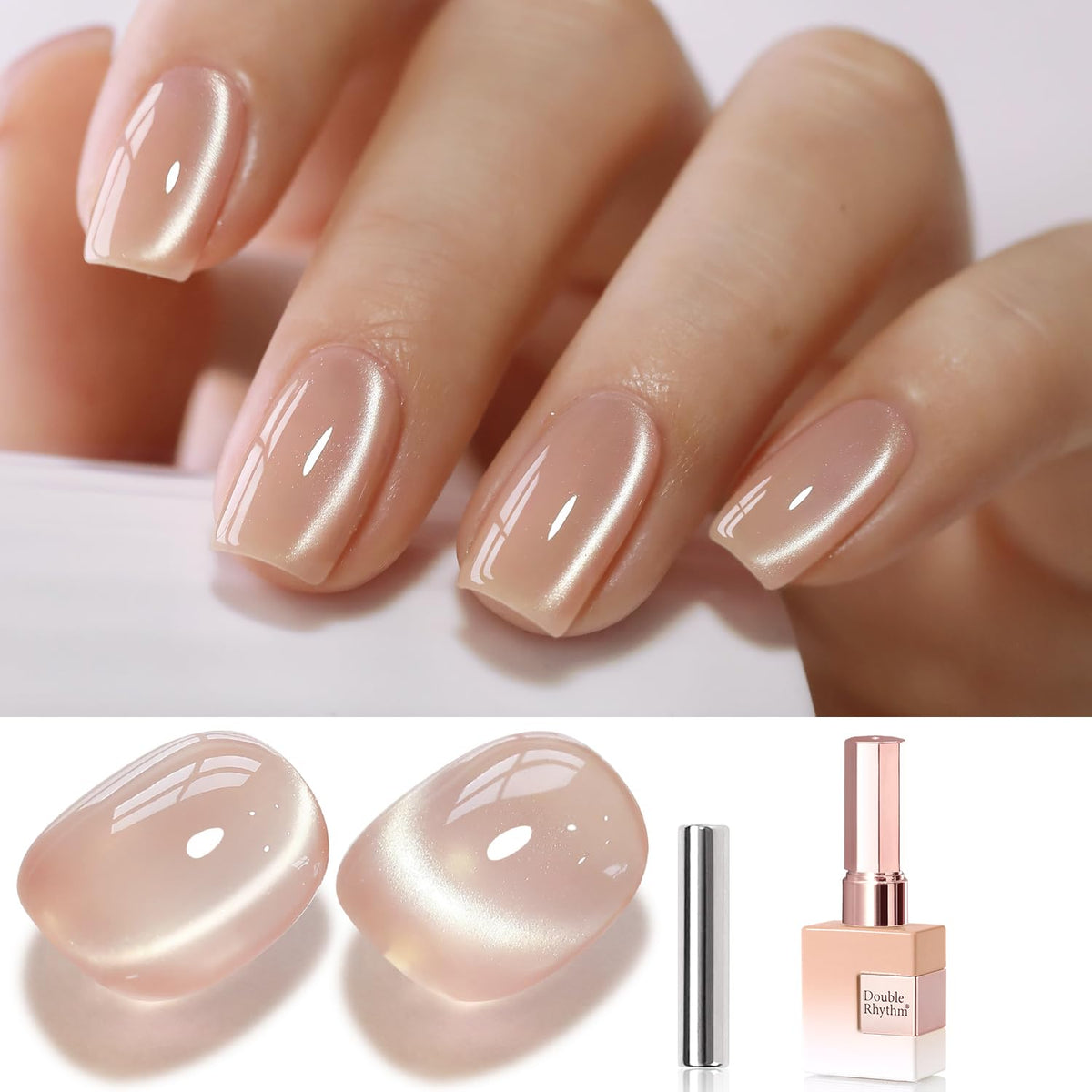 Vernis Gel Cat Eye Double Rhythm 15ml couleur holographique vue de face