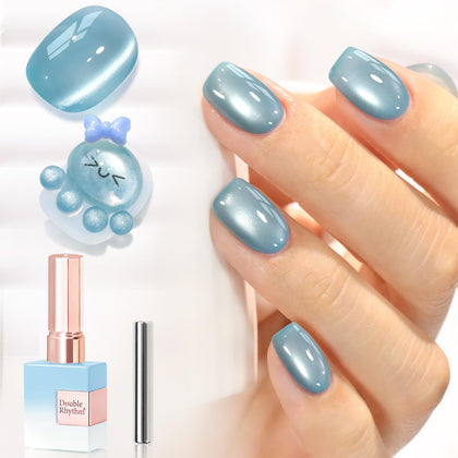 Vernis Gel Cat Eye Double Rhythm 15ml couleur Mist Blue vue de face