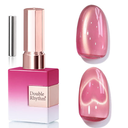 Vernis gel Cat Eye Double Rhythm 15ml couleur rose devant