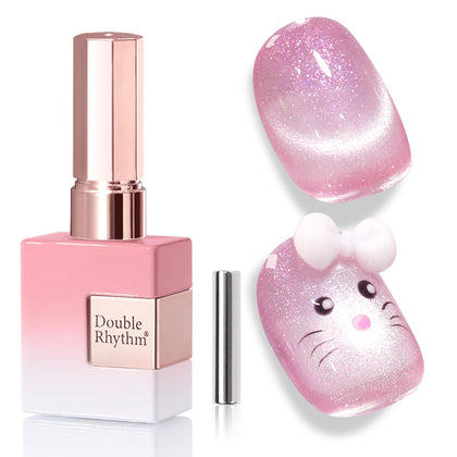 Vernis gel Cat Eye Double Rhythm 15ml couleur Rose Sirène vue avant