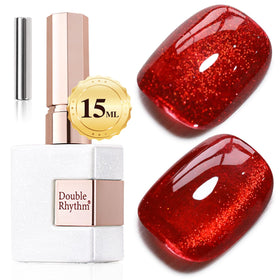 Vernis gel Cat Eye Double Rhythm 15ml couleur rouge sang