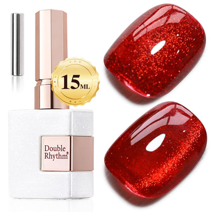 Vernis gel Cat Eye Double Rhythm 15ml couleur rouge sang