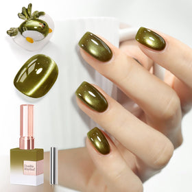 Vernis gel Cat Eye Double Rhythm 15ml couleur vert sauge