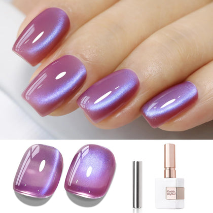 Vernis gel Cat Eye Double Rhythm 15ML couleur violet rose