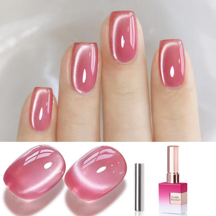Vernis gel Cat Eye Double Rhythm 15ml Rose Rouge vue avant