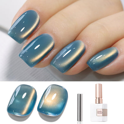 Vernis gel Cat Eye Double Rhythm 15ML Sky Teal, vue avant