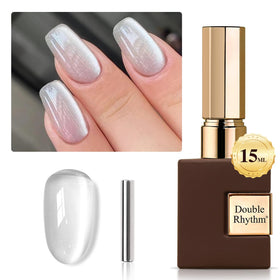 Vernis gel Cat Eye Double Rhythm 15ml vue avant avec couleur holographique