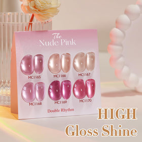 Vernis gel Cat Eye Double Rhythm avec différents styles d'ongles