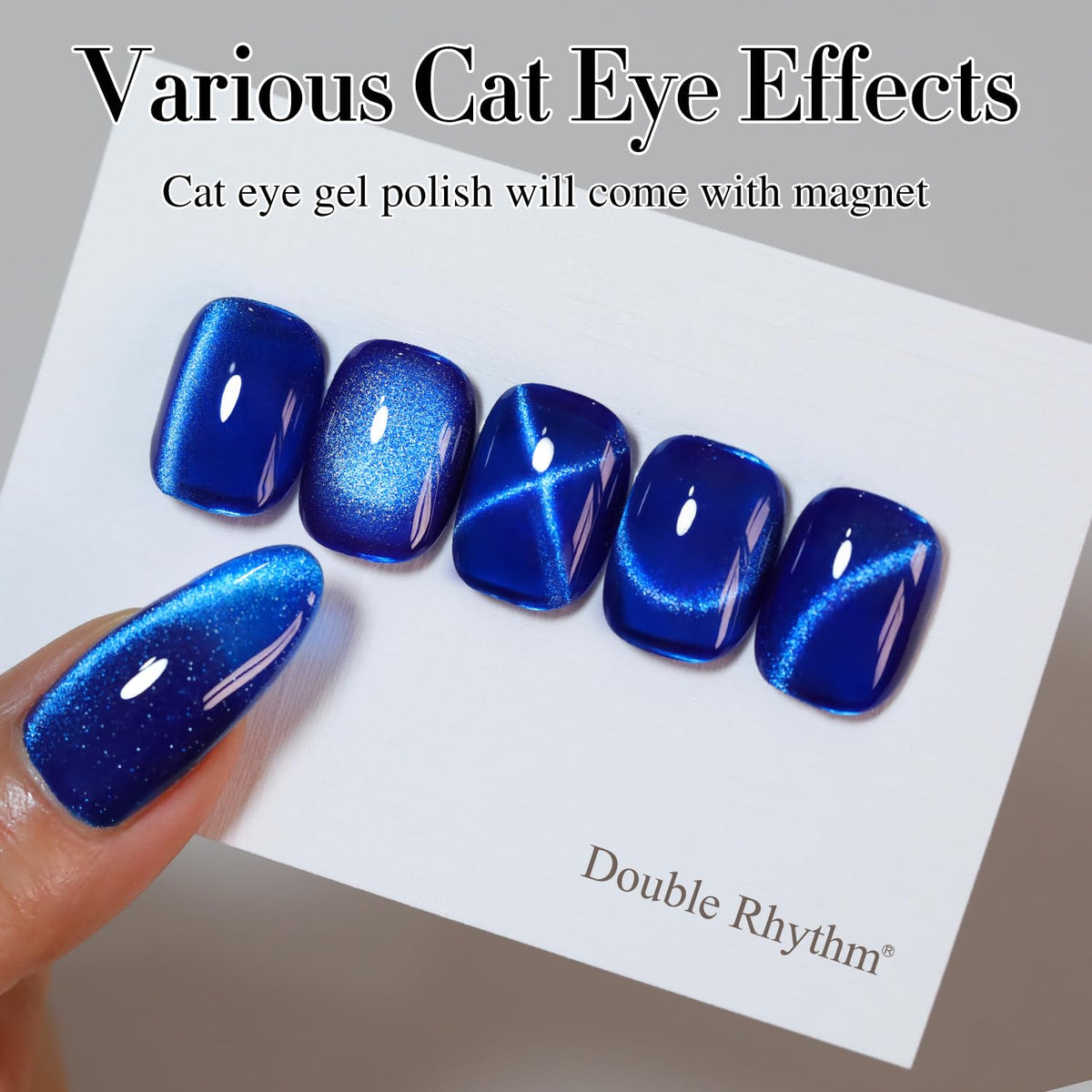 Vernis gel Cat Eye Double Rhythm sur une table de manucure
