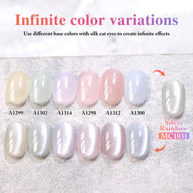 Vernis gel Cat Eye Double Rhythm utilisé pour une manucure créative