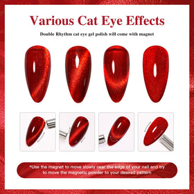 Vernis gel Cat Eye en présentation sur une table