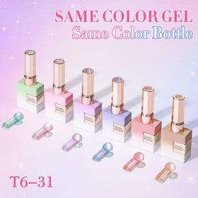 Vernis Gel Cat Eye exposé sur une table de manucure